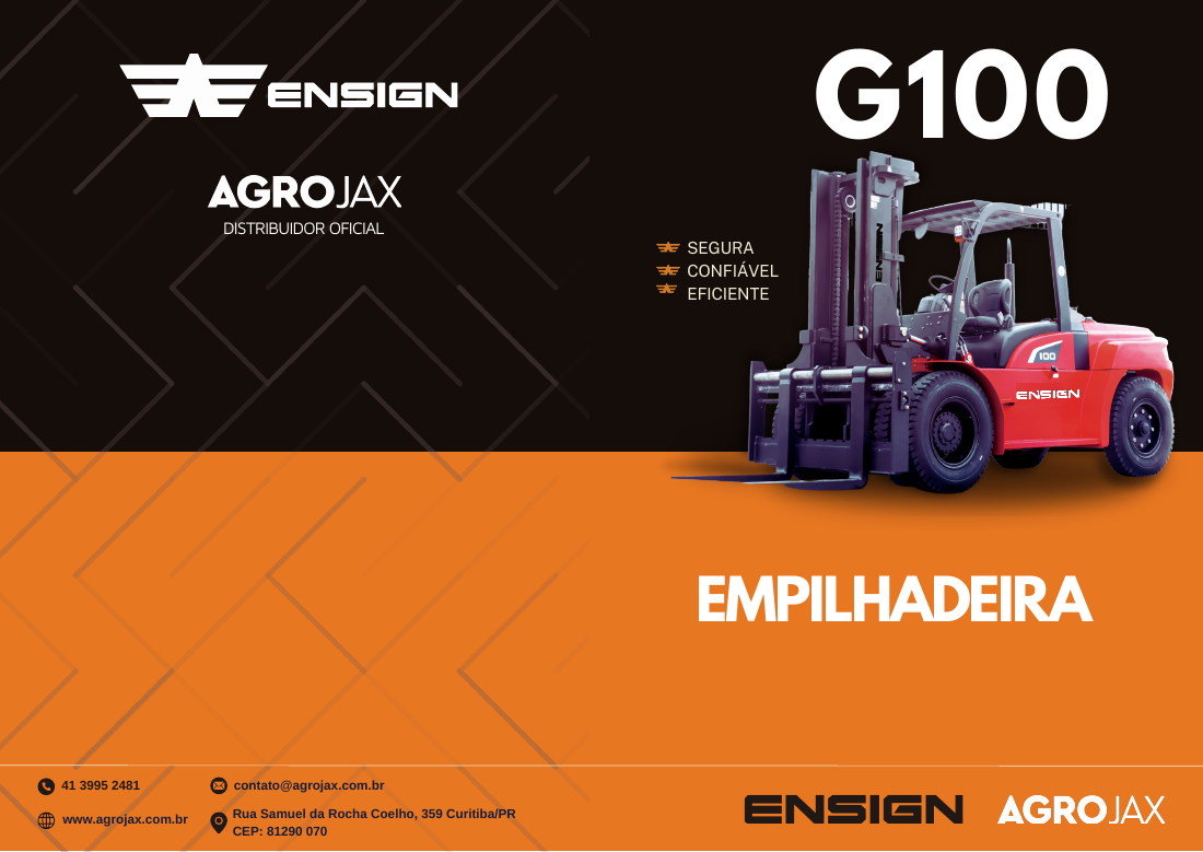 Capa do catálogo ENSIGN G100